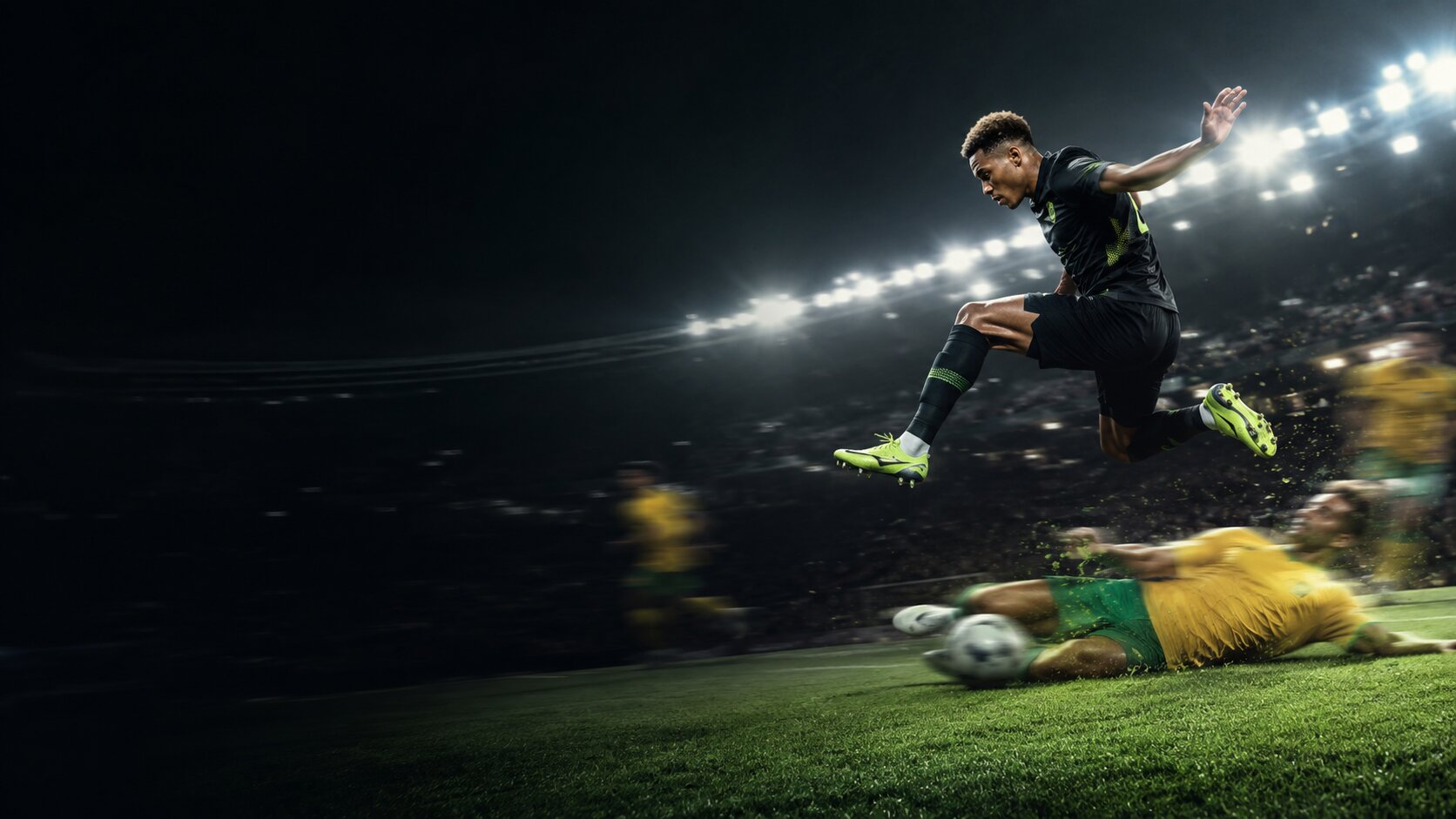 Football player in action